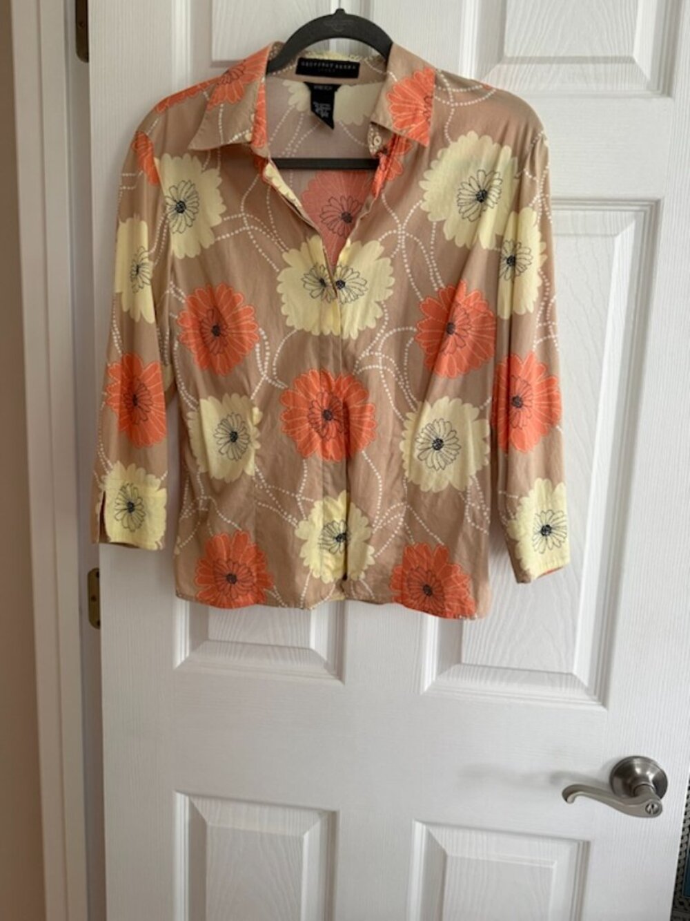 Geoffery Beene womens flowered blouse sz8